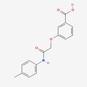molecular formula C16H15NO4 B4186809 3-{2-[(4-methylphenyl)amino]-2-oxoethoxy}benzoic acid 