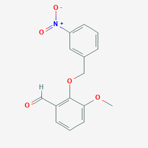 molecular formula C15H13NO5 B4186813 3-methoxy-2-[(3-nitrobenzyl)oxy]benzaldehyde 