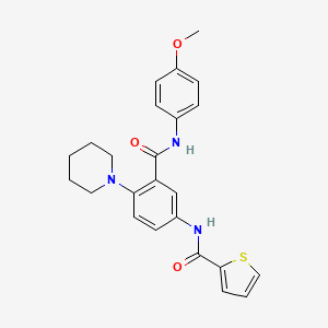 molecular formula C24H25N3O3S B4186823 N-[3-{[(4-methoxyphenyl)amino]carbonyl}-4-(1-piperidinyl)phenyl]-2-thiophenecarboxamide 