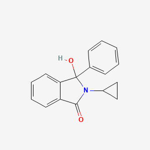 molecular formula C17H15NO2 B4186834 2-cyclopropyl-3-hydroxy-3-phenyl-1-isoindolinone 