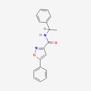 molecular formula C18H16N2O2 B4186850 5-phenyl-N-(1-phenylethyl)-3-isoxazolecarboxamide 