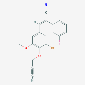 molecular formula C19H13BrFNO2 B4186898 3-[3-bromo-5-methoxy-4-(2-propyn-1-yloxy)phenyl]-2-(3-fluorophenyl)acrylonitrile 