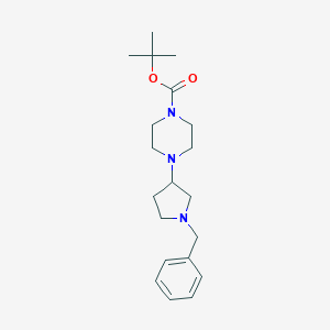 molecular formula C20H31N3O2 B041869 叔丁基 4-(1-苄基吡咯烷-3-基)哌嗪-1-羧酸盐 CAS No. 885959-04-6