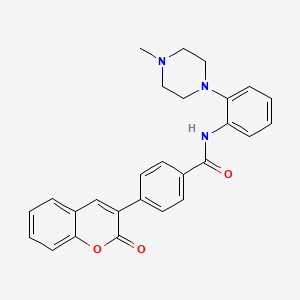 molecular formula C27H25N3O3 B4186945 N-[2-(4-methyl-1-piperazinyl)phenyl]-4-(2-oxo-2H-chromen-3-yl)benzamide 