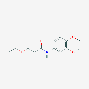 molecular formula C13H17NO4 B4186946 N-(2,3-dihydro-1,4-benzodioxin-6-yl)-3-ethoxypropanamide 