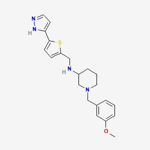 molecular formula C21H26N4OS B4186980 1-(3-methoxybenzyl)-N-{[5-(1H-pyrazol-5-yl)-2-thienyl]methyl}-3-piperidinamine 