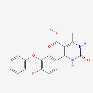 molecular formula C20H19FN2O4 B4187001 ethyl 4-(4-fluoro-3-phenoxyphenyl)-6-methyl-2-oxo-1,2,3,4-tetrahydro-5-pyrimidinecarboxylate 