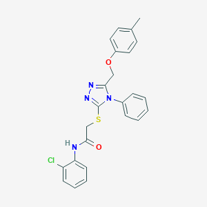 N-(2-chlorophenyl)-2-({5-[(4-methylphenoxy)methyl]-4-phenyl-4H-1,2,4-triazol-3-yl}sulfanyl)acetamide