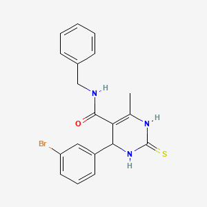 molecular formula C19H18BrN3OS B4187023 N-benzyl-4-(3-bromophenyl)-6-methyl-2-thioxo-1,2,3,4-tetrahydro-5-pyrimidinecarboxamide 