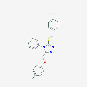 3-[(4-tert-butylbenzyl)sulfanyl]-5-[(4-methylphenoxy)methyl]-4-phenyl-4H-1,2,4-triazole