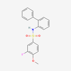 molecular formula C19H16INO3S B4187057 N-2-biphenylyl-3-iodo-4-methoxybenzenesulfonamide 