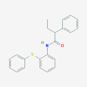 molecular formula C22H21NOS B4187085 2-phenyl-N-[2-(phenylthio)phenyl]butanamide 