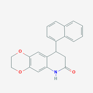 molecular formula C21H17NO3 B4187104 9-(1-naphthyl)-2,3,8,9-tetrahydro[1,4]dioxino[2,3-g]quinolin-7(6H)-one 