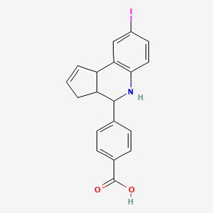 molecular formula C19H16INO2 B4187126 4-(8-iodo-3a,4,5,9b-tetrahydro-3H-cyclopenta[c]quinolin-4-yl)benzoic acid 