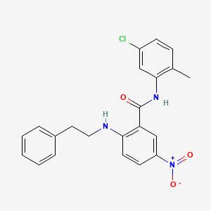 molecular formula C22H20ClN3O3 B4187134 N-(5-chloro-2-methylphenyl)-5-nitro-2-[(2-phenylethyl)amino]benzamide 