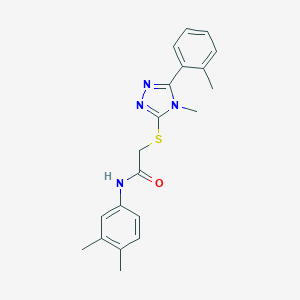 N-(3,4-dimethylphenyl)-2-{[4-methyl-5-(2-methylphenyl)-4H-1,2,4-triazol-3-yl]sulfanyl}acetamide