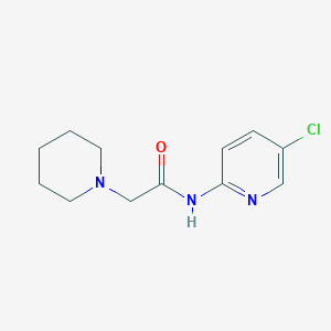 molecular formula C12H16ClN3O B4187164 N-(5-chloro-2-pyridinyl)-2-(1-piperidinyl)acetamide 
