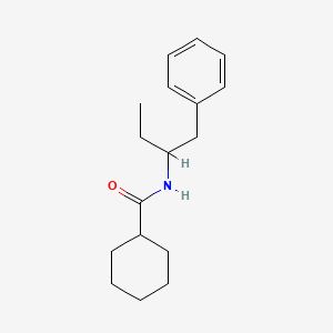 molecular formula C17H25NO B4187170 N-(1-benzylpropyl)cyclohexanecarboxamide 