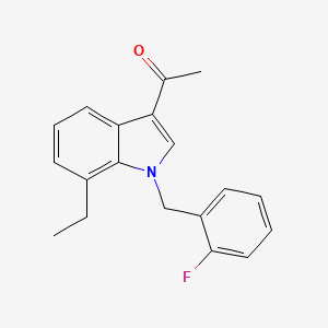 molecular formula C19H18FNO B4187178 1-[7-ethyl-1-(2-fluorobenzyl)-1H-indol-3-yl]ethanone 