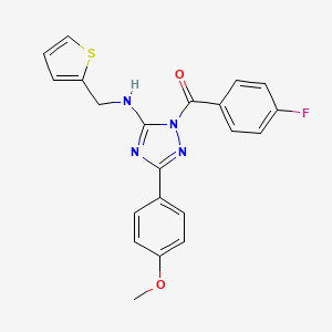 molecular formula C21H17FN4O2S B4187182 1-(4-fluorobenzoyl)-3-(4-methoxyphenyl)-N-(2-thienylmethyl)-1H-1,2,4-triazol-5-amine 