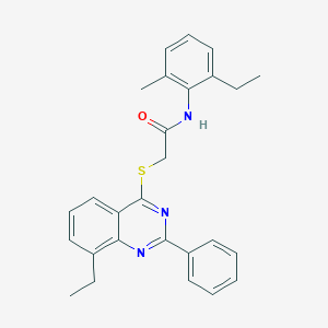 N-(2-ethyl-6-methylphenyl)-2-[(8-ethyl-2-phenyl-4-quinazolinyl)sulfanyl]acetamide