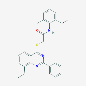 molecular formula C27H27N3OS B418719 N-(2-ethyl-6-methylphenyl)-2-[(8-ethyl-2-phenyl-4-quinazolinyl)sulfanyl]acetamide 