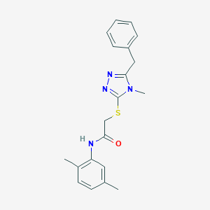 2-[(5-benzyl-4-methyl-4H-1,2,4-triazol-3-yl)sulfanyl]-N-(2,5-dimethylphenyl)acetamide