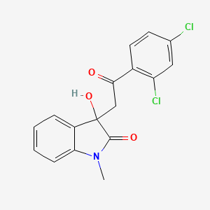 molecular formula C17H13Cl2NO3 B4187268 3-[2-(2,4-dichlorophenyl)-2-oxoethyl]-3-hydroxy-1-methyl-1,3-dihydro-2H-indol-2-one 