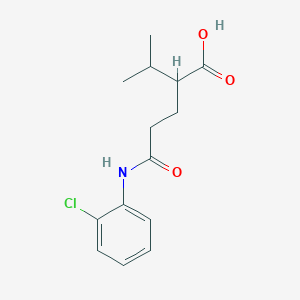 molecular formula C14H18ClNO3 B4187277 5-[(2-chlorophenyl)amino]-2-isopropyl-5-oxopentanoic acid 