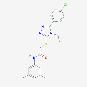 2-{[5-(4-chlorophenyl)-4-ethyl-4H-1,2,4-triazol-3-yl]sulfanyl}-N-(3,5-dimethylphenyl)acetamide