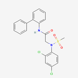 molecular formula C21H18Cl2N2O3S B4187331 N~1~-2-biphenylyl-N~2~-(2,4-dichlorophenyl)-N~2~-(methylsulfonyl)glycinamide 
