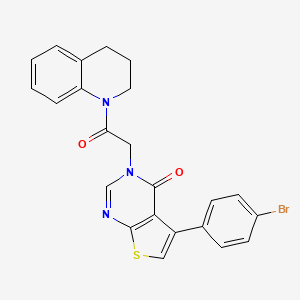 molecular formula C23H18BrN3O2S B4187336 5-(4-bromophenyl)-3-[2-(3,4-dihydro-1(2H)-quinolinyl)-2-oxoethyl]thieno[2,3-d]pyrimidin-4(3H)-one 