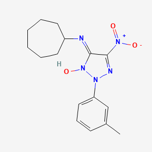 5-(Cycloheptylamino)-2-(3-methylphenyl)-4-nitro-2H-1,2,3-triazol-1-ium-1-olate