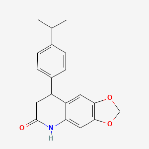 molecular formula C19H19NO3 B4187403 8-(4-isopropylphenyl)-7,8-dihydro[1,3]dioxolo[4,5-g]quinolin-6(5H)-one 