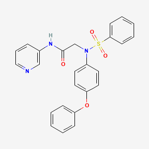 molecular formula C25H21N3O4S B4187438 N~2~-(4-phenoxyphenyl)-N~2~-(phenylsulfonyl)-N~1~-3-pyridinylglycinamide 