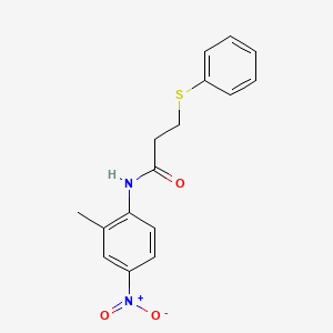molecular formula C16H16N2O3S B4187464 N-(2-methyl-4-nitrophenyl)-3-(phenylthio)propanamide 