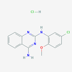 molecular formula C15H14Cl2N4O B4187472 N~2~-(5-chloro-2-methoxyphenyl)-2,4-quinazolinediamine hydrochloride 