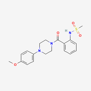 molecular formula C19H23N3O4S B4187534 N-(2-{[4-(4-methoxyphenyl)-1-piperazinyl]carbonyl}phenyl)methanesulfonamide 