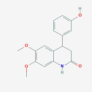 molecular formula C17H17NO4 B4187541 4-(3-hydroxyphenyl)-6,7-dimethoxy-3,4-dihydro-2(1H)-quinolinone 
