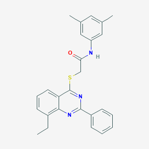 N-(3,5-dimethylphenyl)-2-[(8-ethyl-2-phenyl-4-quinazolinyl)sulfanyl]acetamide