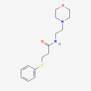 molecular formula C15H22N2O2S B4187567 N-[2-(4-morpholinyl)ethyl]-3-(phenylthio)propanamide 