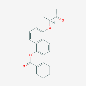 molecular formula C21H20O4 B4187576 1-(1-methyl-2-oxopropoxy)-7,8,9,10-tetrahydro-6H-dibenzo[c,h]chromen-6-one 