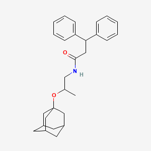molecular formula C28H35NO2 B4187610 N-[2-(1-adamantyloxy)propyl]-3,3-diphenylpropanamide 