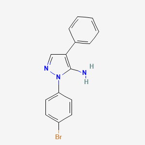 molecular formula C15H12BrN3 B4187622 1-(4-bromophenyl)-4-phenyl-1H-pyrazol-5-amine 
