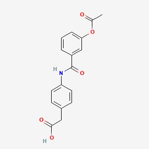 molecular formula C17H15NO5 B4187656 (4-{[3-(acetyloxy)benzoyl]amino}phenyl)acetic acid 