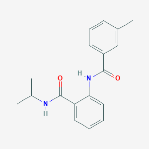 molecular formula C18H20N2O2 B4187684 N-isopropyl-2-[(3-methylbenzoyl)amino]benzamide 