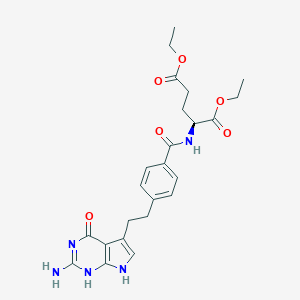 molecular formula C24H29N5O6 B041877 培美曲塞二乙酯 CAS No. 146943-43-3