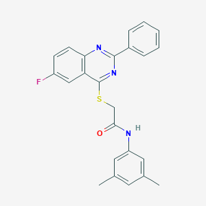 N-(3,5-dimethylphenyl)-2-[(6-fluoro-2-phenyl-4-quinazolinyl)sulfanyl]acetamide