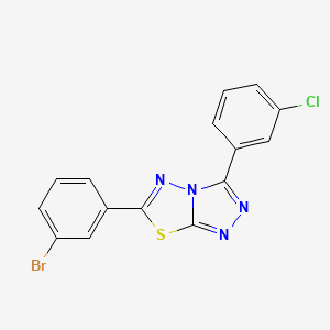 molecular formula C15H8BrClN4S B4187700 6-(3-bromophenyl)-3-(3-chlorophenyl)[1,2,4]triazolo[3,4-b][1,3,4]thiadiazole 