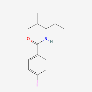 molecular formula C14H20INO B4187712 4-iodo-N-(1-isopropyl-2-methylpropyl)benzamide 